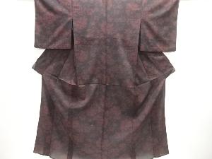 紗 花唐草模様織出し着物